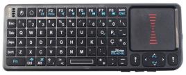 Mini Teclado Luminoso Sem Fios com Touchpad - Silver