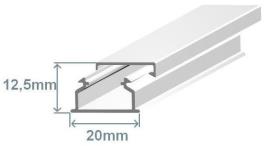 Calha 20x12,5mm Branca Adesiva (2 mts) - EFAPEL