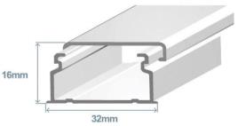 Calha 32x16mm Branca Adesiva (2 mts) - EFAPEL