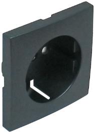 Centro Tomada SCHUKO c/ Obscurador Série LOGUS90 (Cinza) - 