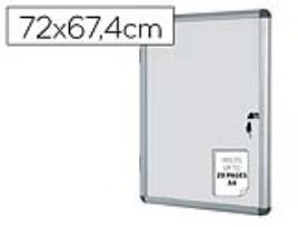 Vitrina Bi-Office de Anuncios Fundo Magnetico Extraplana de Interior 720X674 mm