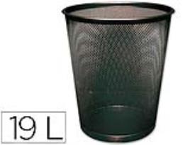 Cesto Q-Connect de Papeis de Rede Metalico Preto Capacidade 19 Litros 295x345x240 mm