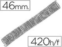 Espiral Metálica de Encadernação Passo 5:1 46 mm Preta (25 unidades)