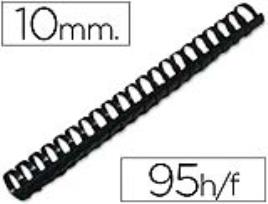 Espiral Q-Connect Redondo 10 mm Plastico Preto Capacidadee 95 Folhas (100 Unidades)
