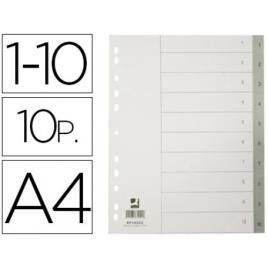 Separadores Plástico A4 Numéricos de 1-10