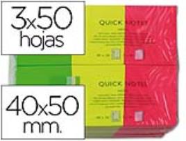Bloco Notas Adesivas  Fluoresc. 40 X 50 mm