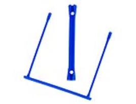 Encadernador Fastener Q-Connect Plastico E-Clips Cor Azul (100 Unidades)