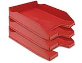 Tabuleiro de Secretaria Q-Connect Plastico Vermelho Opaco
