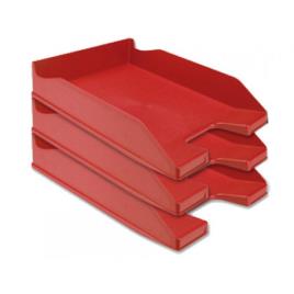 Tabuleiro de secretária em plástico A4 Vermelho Opaco 6 Unidades
