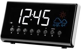 Rádio Relógio Despertador FM Display LED c/ Indicador Meteorologia - DENVER
