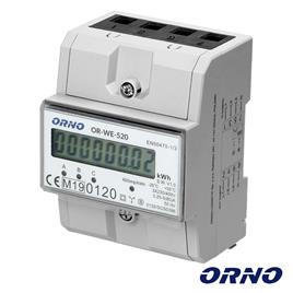 Contador De Energia 230V/80A 4.5 Módulos P/ Calha Din ORNO