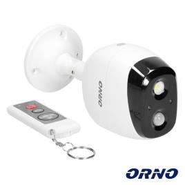 Mini Alarme s/ Fios (IP44) c/ Sensor Detector de Mov. PIR + Sirene + Lampada LED + Comando - 