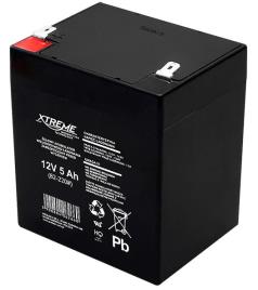 Bateria Chumbo 12V 5Ah (87 x 68 x 106 mm) - XTREME