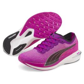 Tênis Running Deviate Nitro EU 39 Deep Orchid /  Black / Metallic Silver