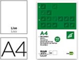 Recarga Din A4 100 Folhas 100g/m2 Liso sem Margem 4 Furos