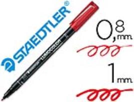 Marcador Staedtler Lumocolor Retroprojeção 317-2 Ponta 0,8-1 mm Vermelho
