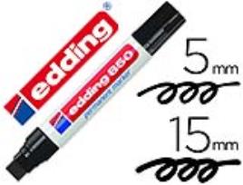Marcador Edding Permanente 850 Preto Ponta Biselada 16 mm