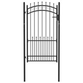 Portão para Cerca com Espetos 100x175 cm Aço Preto