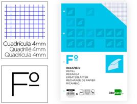 Recarga Folio 100 F 4tf-01 Quadriculado 4 mm 4 Furos com Margem