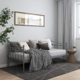 Sofá-cama 90x200 cm Metal Cinzento