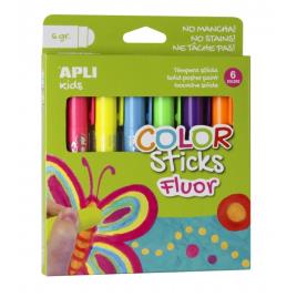 Lápis de Cera 6 Cores Fluor 