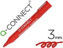 Marcador Q-connect Permanente Vermelho Ponta Redonda 3.0 mm