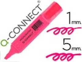 Marcador Fluorescente Q-connect de Ponta Biselada Rosa