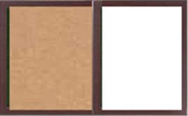 Quadro Combinado 90x120cm Cortiça/branco Moldura Madeira Executive Earth-it Cerejeira