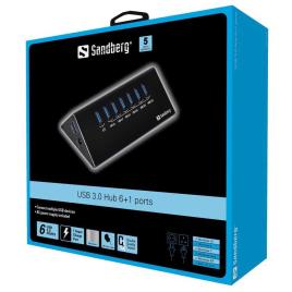 Sandberg Eixo Usb A 3.0 7 Ports One Size Black