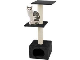 Smarag gato coçando poste com brinquedo de pelúcia 