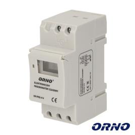 Temporizador Semanal Digital 16A 230V P/ Calha Din ORNO