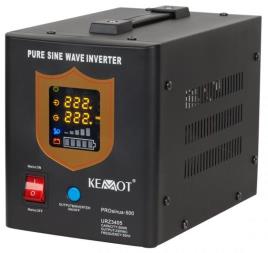 Conversor 12V -> 220V 500W (ONDA PURA) Estabilizador Tensão c/ Função Carregamento Bateria (Preto)