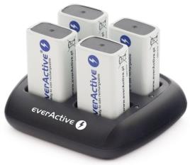 Carregador p/ 1-4 Pilhas 9V NiMH - everActive