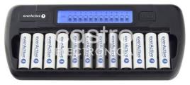 Carregador de 1/12 Pilhas com Display LCD (AA e AAA) - everActive
