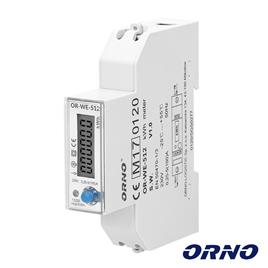 Contador de Energia 230V/100A 1 Módulo P/ Calha Din ORNO