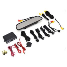 sensores de estacionamento com espelho com display  Escort P05 A e câmara de marcha