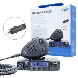 CB rádios NIP Escort HP 6500, multistandard, 4W, AM-FM 12V, ASQ, RF Gain plugue do isqueiro incluído