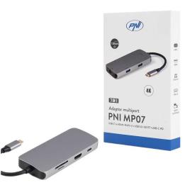Pni Adaptador Multiporta Usb-c 7-em-1 One Size Grey