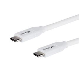 Cabo USB C Macho - Macho (2 mts) Branco - 