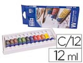 Pintura Aguarela  Caixa Cartão de 12 Cores Sortidas de 12 ml