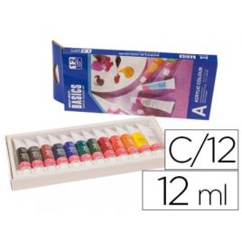 Pintura Acrílica Caixa 12 Tubos 12ml