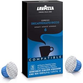 Cápsulas Lavazza Descafeinado Ricco P/ Nespresso CX 10