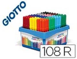 Marcador Giotto Turbo Maxi School Embalagem de 108 Unidades 12 Cores X 9 Unidades