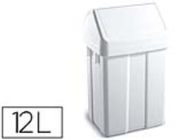 Contentor Tts de Plastico c/ Tampa Max 12 Litros Branca 400X230X200 mm