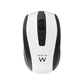 Rato Ergonómico RF Wireless 1600DPI (Preto / Branco) - 