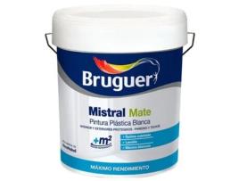 TINTA PLÁSTICA BRANCA MATE MISTRAL 15 LITROS PARA INTERIOR Y EXTERIOR 5056359 