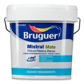 TINTA PLÁSTICA BRANCA MATE MISTRAL 4 LITROS PARA INTERIOR Y EXTERIOR 5056360  