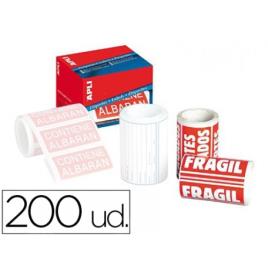 Etiquetas Frágil 50x100mm Rolo Com 200 Unidades Apli
