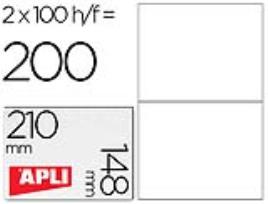 Etiquetas Adesivas Apli A4 210 X 148 mm