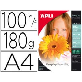 Papel Fotografia A4 Glossy 180gr 100 Folhas Apli